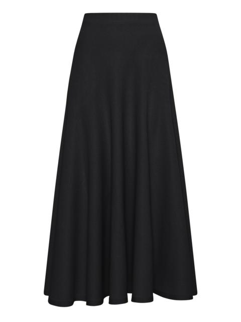 GABRIELA HEARST Cairan Knit Maxi Skirt in Black Merino Wool