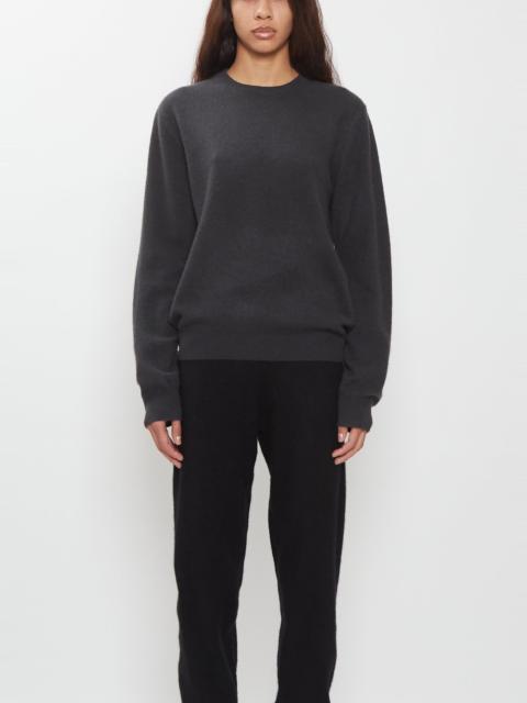 FRENCKENBERGER Mini R-Neck Cashmere Sweater — Charcoal