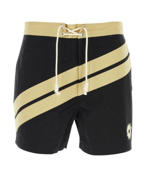 Two-tone nylon swimming shorts