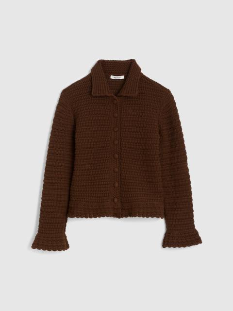 Madewell Pointelle-Knit Peplum Cardigan