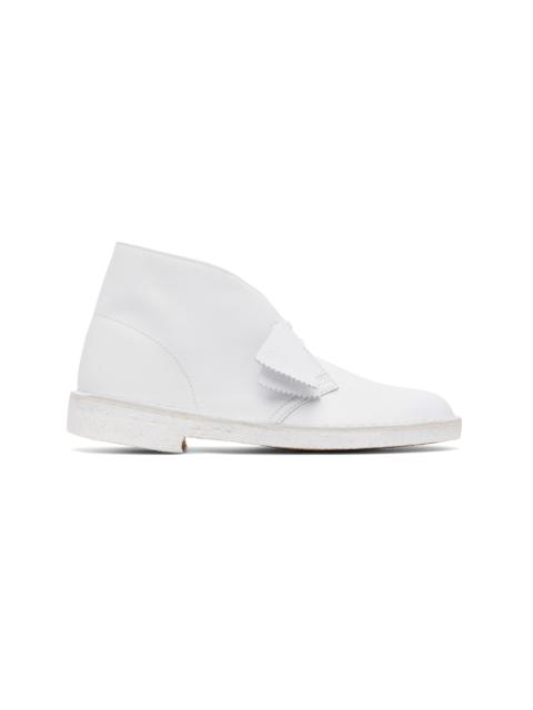 Clarks Originals White Suede Desert Boots