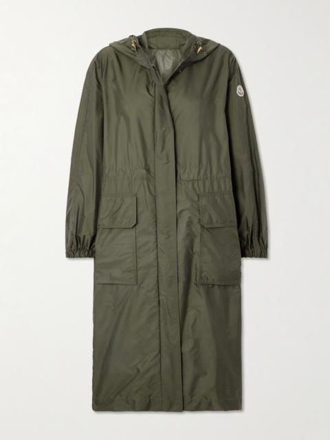 Moncler Hiengos shell hooded coat Dark green