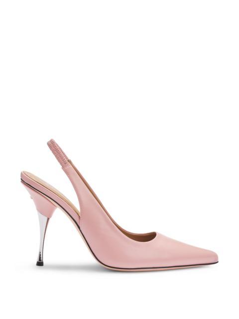 BOSS NAOMI X BOSS SLINGBACK PUMPS IN SMOOTH LEATHER