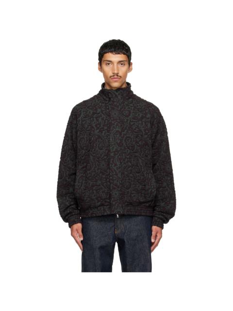 Dries Van Noten Purple & Green Jacquard Jacket