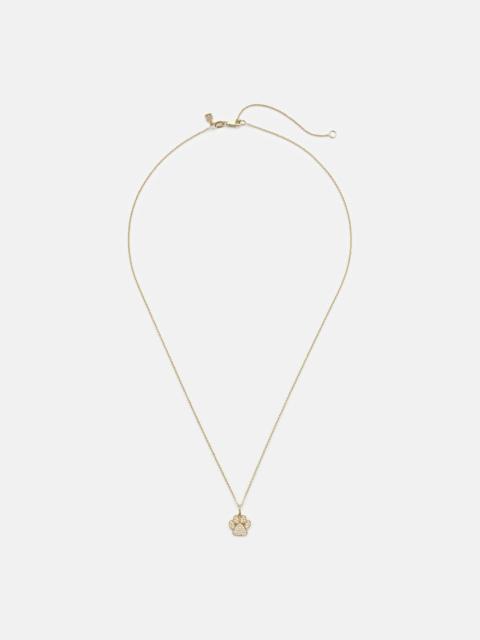 14kt gold charm necklace with diamonds