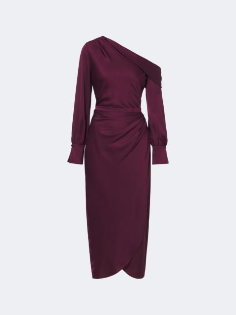SIMKHAI Camila draped satin midi dress