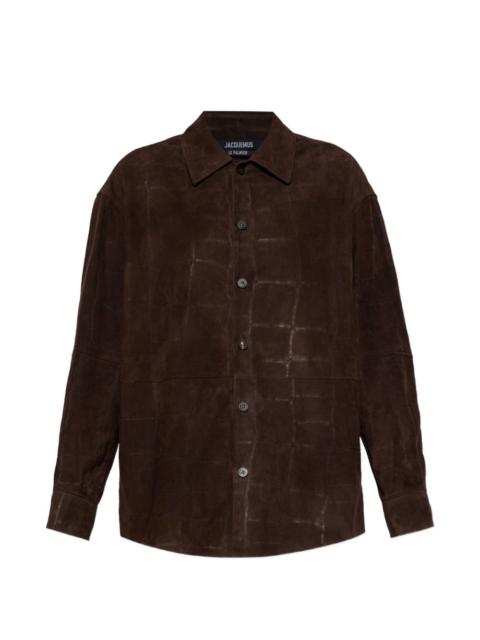JACQUEMUS The Croco leather shirt