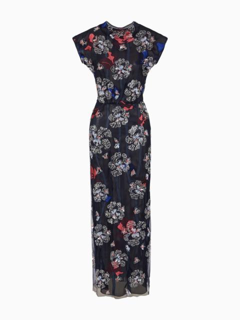 GIORGIO ARMANI Floral embroidered long dress