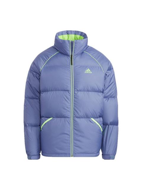 adidas Terrex Super Puffy JKT Outdoor Sports Stay Warm Stand Collar Down Jacket Royal blue H20753