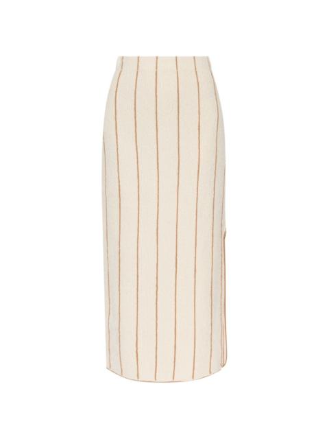 Hercula striped midi skirt