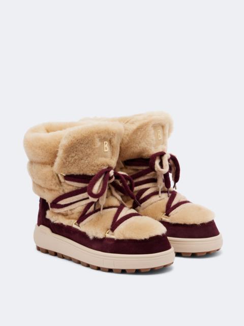 BOGNER Chamonix shearling and suede snow boots
