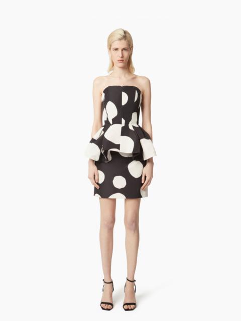 NINA RICCI BUSTIER MINI-DRESS WITH PEPLUM