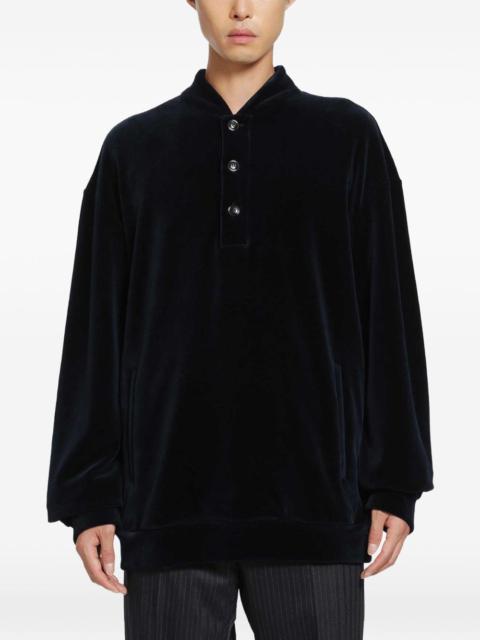 GIORGIO ARMANI velvet polo shirt