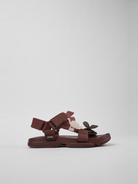 CAMPER Twins Multicolor Textile Sandals for Women.