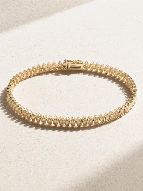 SYDNEY EVAN Evil Eye 14-karat Gold Diamond Bracelet