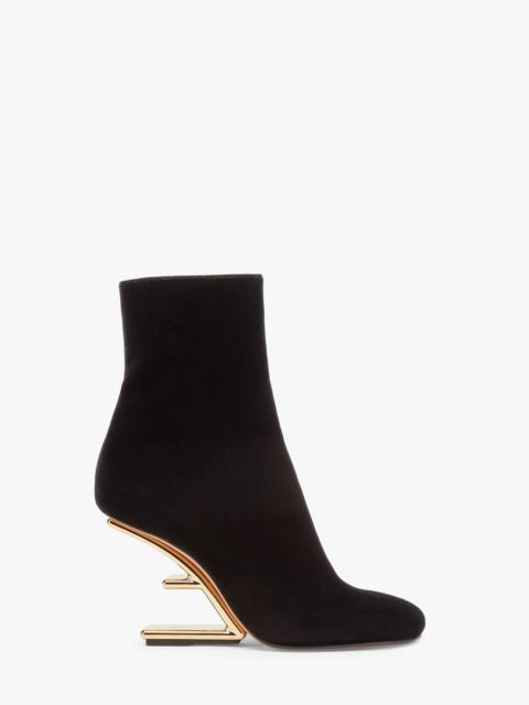 FENDI Black velvet high-heeled boots