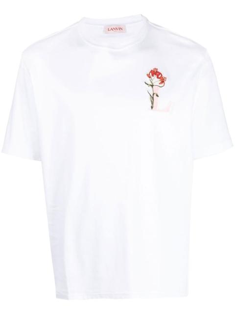 Lanvin L flower patch T-shirt
