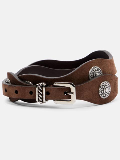 Etro Embellished suede belt