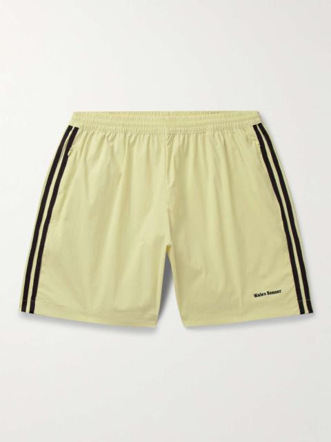 adidas + Wales Bonner Wide-Leg Crochet-Trimmed Stretch Recycled-Shell Shorts