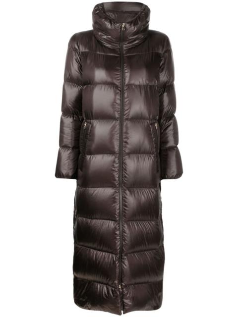 Herno funnel-neck quilted down midi coat