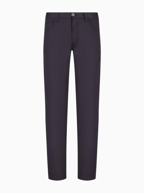 GIORGIO ARMANI Regular-fit five-pocket cotton-denim trousers