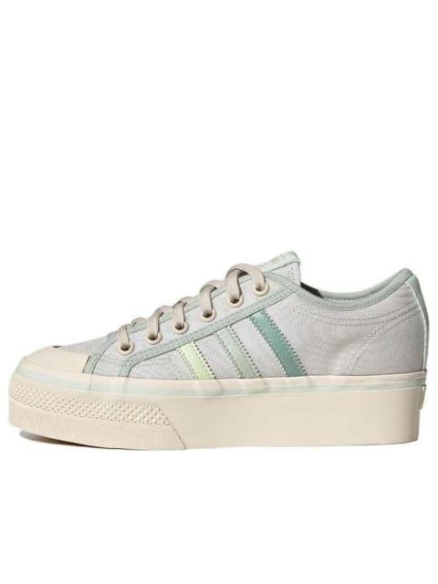 (WMNS) adidas Nizza Platform 'Cream White Green' GX4605