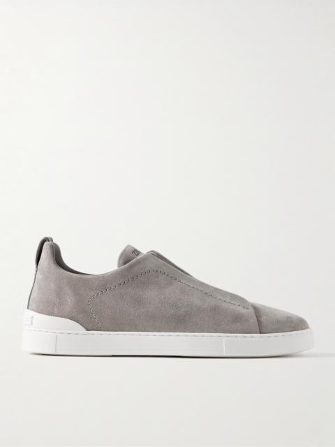 ZEGNA Triple Stitch™ Suede Slip-On Sneakers