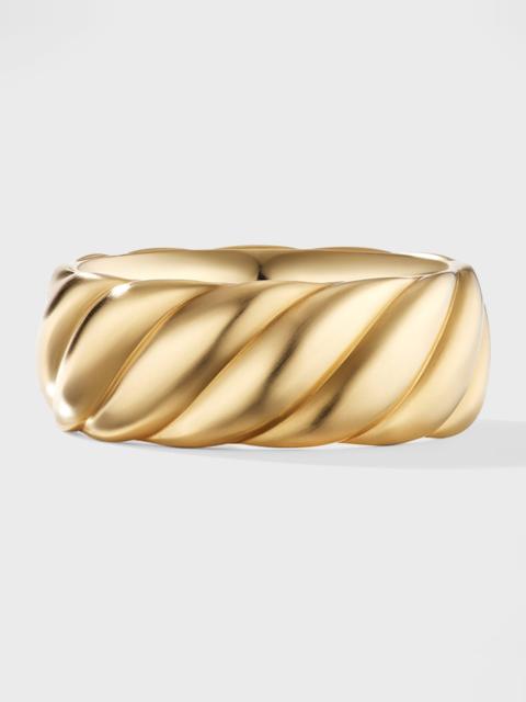 DAVID YURMAN Men's Sculpted Cable Contour Band Ring in 18K Gold, 9mm