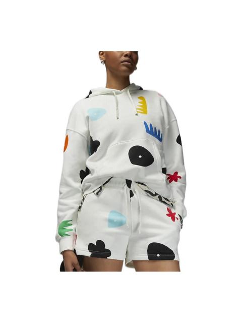 Jordan (WMNS) Air Jordan Artist Series by Mia Lee Fleece Hoodie 'White' DQ4606-133