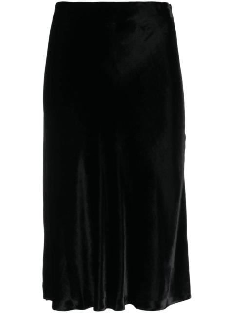 Vince velvet high-waist skirt