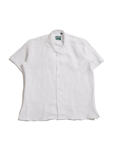 Gitman Vintage White Linen Short Sleeve Camp Shirt