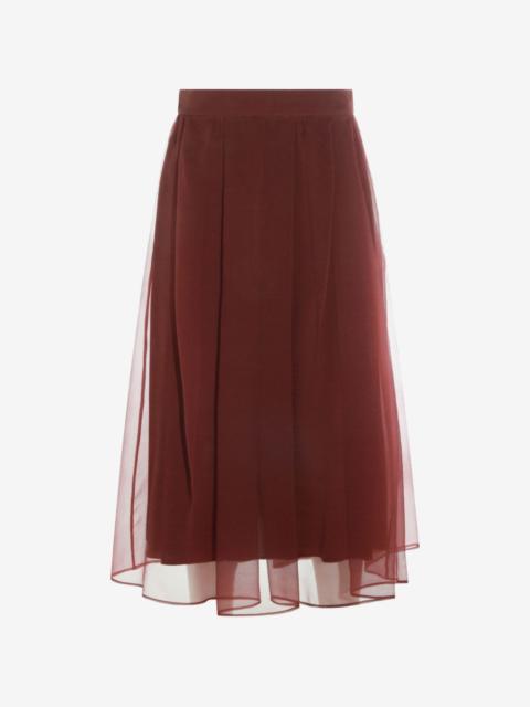 Brunello Cucinelli sheer pleated skirt