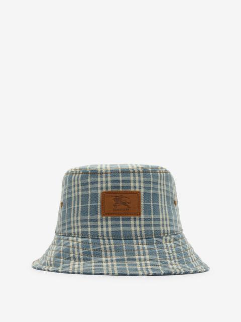 Burberry Check Denim Bucket Hat