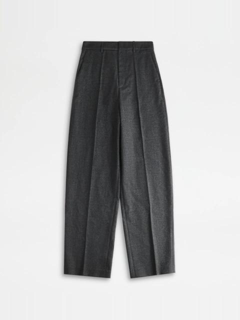 Tod's PANTS IN WOOL - BLACK, GREY