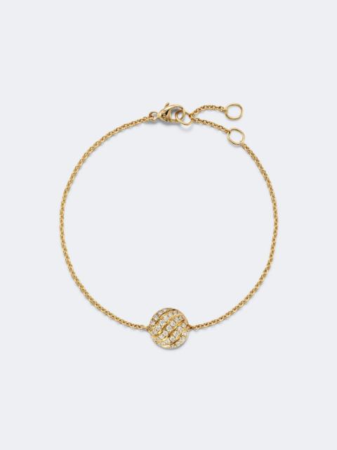 DAVID YURMAN Sculpted Cable 18kt gold chain bracelet with diamonds