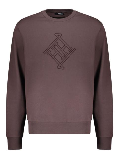 Herno logo-embroidered crew-neck sweatshirt