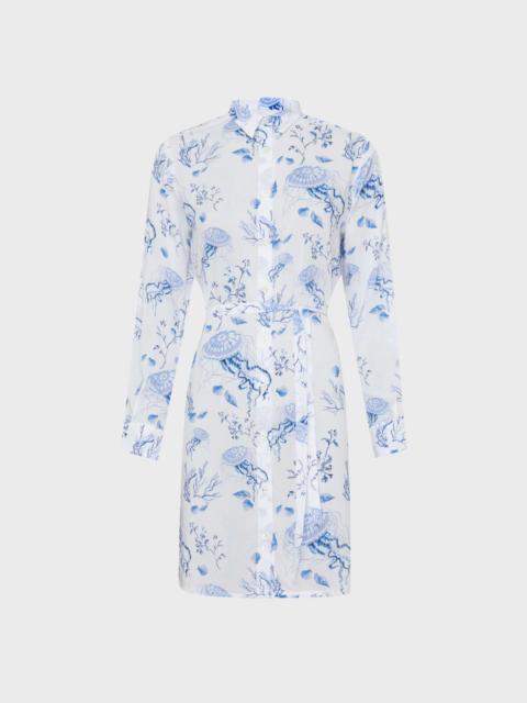 Women Viscose Shirt Dress Medusa and Shells