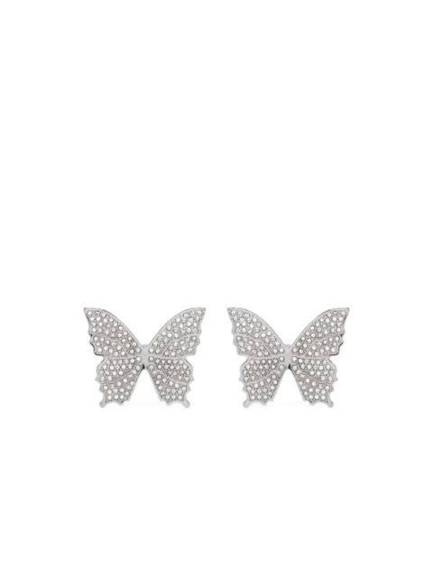 Blumarine crystal-embellished polished-finish earrings