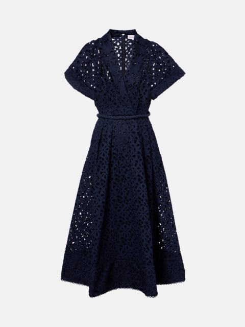 REBECCA VALLANCE Antalya broderie anglaise midi dress