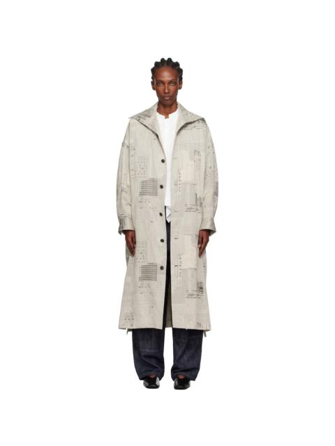 Y's Beige U-Stand D Big Coat