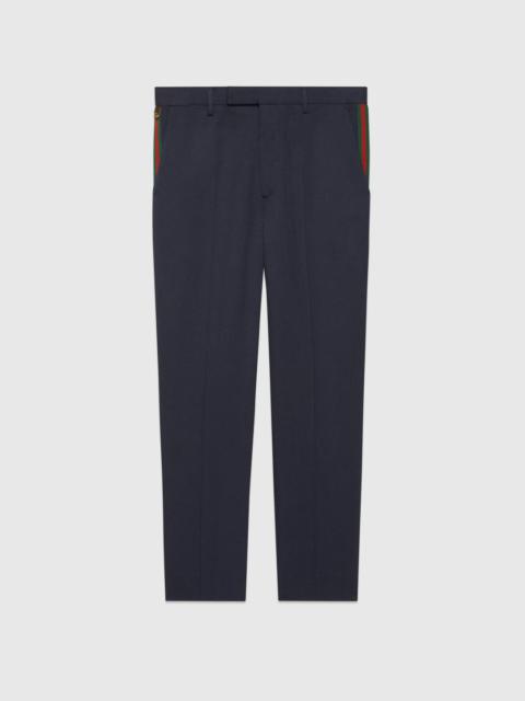 GUCCI Cotton ankle pant with Web