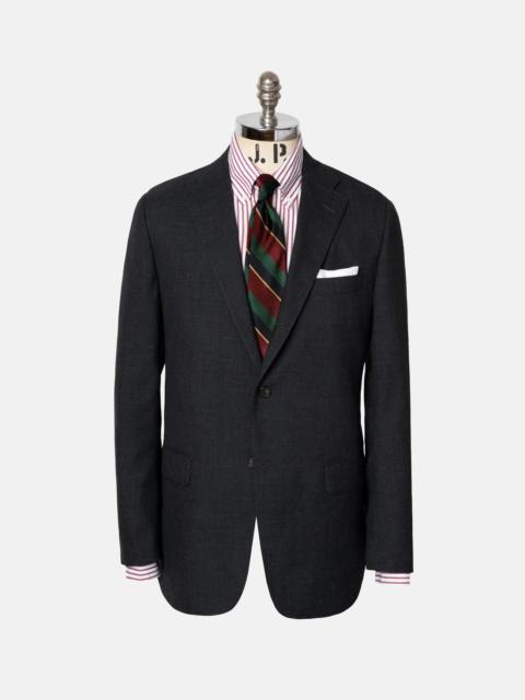 J. PRESS MADE-IN-USA CHARCOAL TIC WEAVE FOX AIR SUIT