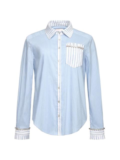 Cinq à Sept Dorsia striped-embellished shirt