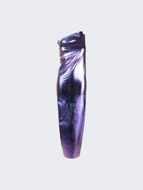 Rick Owens one-shoulder denim maxi dress