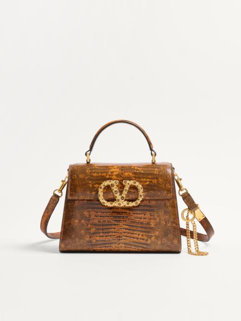 Valentino VALENTINO GARAVANI VSLING SMALL HANDBAG IN TEJUS WITH JEWEL LOGO