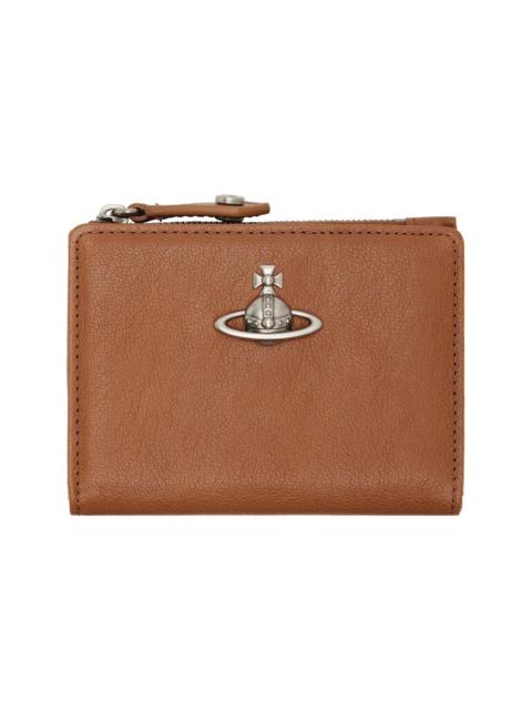 Vivienne Westwood Brown Slim Flap Card Holder