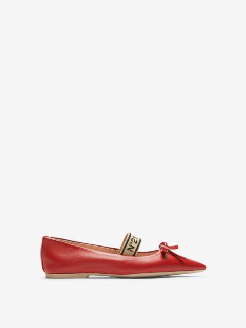 N°21 LEATHER BALLET PUMPS