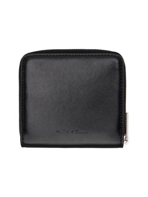 Rick Owens Black Hollywood Glossy Lamb Zipped Wallet