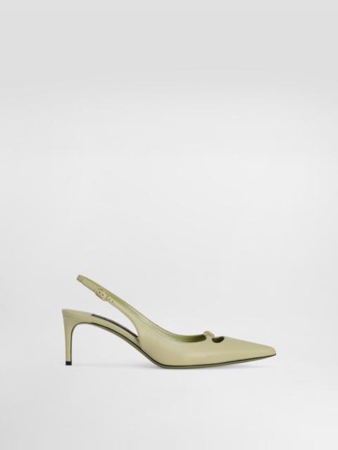 Dolce & Gabbana Lollo silk nappa leather slingback