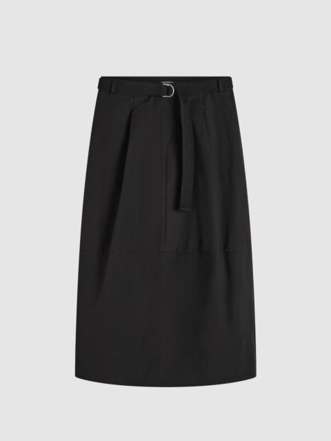 ST. AGNI Canvas Pleat Cocoon Skirt - Black